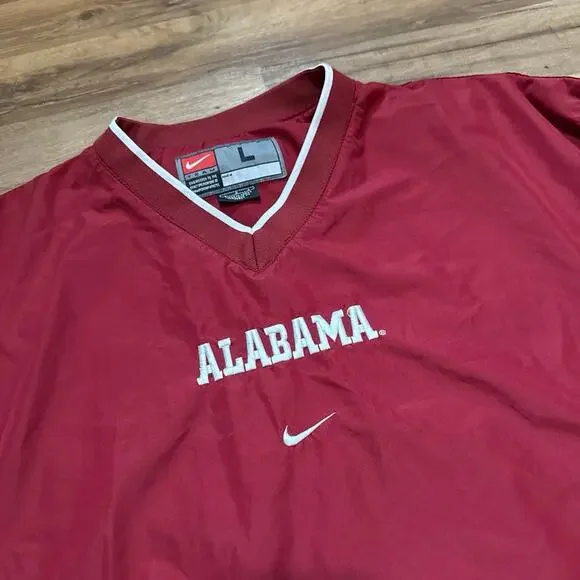 90s Nike Team Alabama Crimson Tide Clima Fit Windbreaker Pullover Jacket
